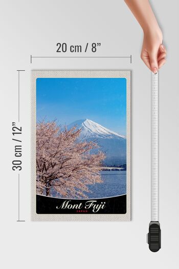 Panneau en bois voyage 20x30cm Mont Fuji Japon Asie montagnes arbre 4