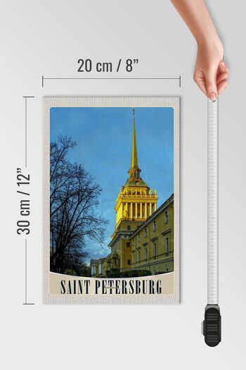 Panneau en bois voyage 20x30cm Architecture église de Saint-Pétersbourg 4