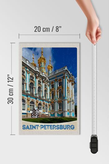 Panneau en bois voyage 20x30cm Saint-Pétersbourg Russie cadeau 4