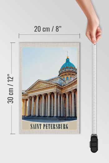 Panneau en bois voyage 20x30cm Saint-Pétersbourg Russie Église 4