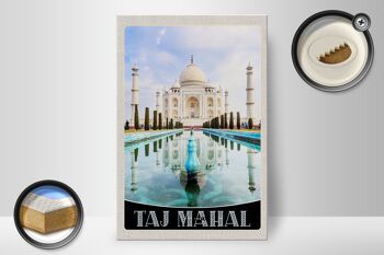 Panneau en bois voyage 20x30cm Taj Mahal Inde mosquée cadeau 2
