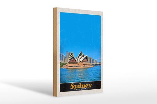 Holzschild Reise 20x30cm Sydney Australien Oper Haus Urlaub