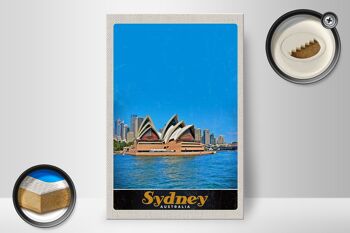 Panneau en bois voyage 20x30cm Sydney Australie Opera House Vacation 2