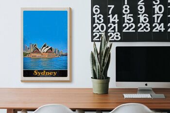 Panneau en bois voyage 20x30cm Sydney Australie Opera House Vacation 3