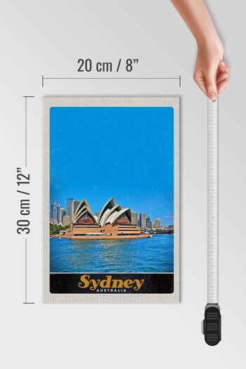 Panneau en bois voyage 20x30cm Sydney Australie Opera House Vacation 4