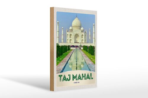 Holzschild Reise 20x30cm Taj Mahal Agra Moschee Islam Muslime