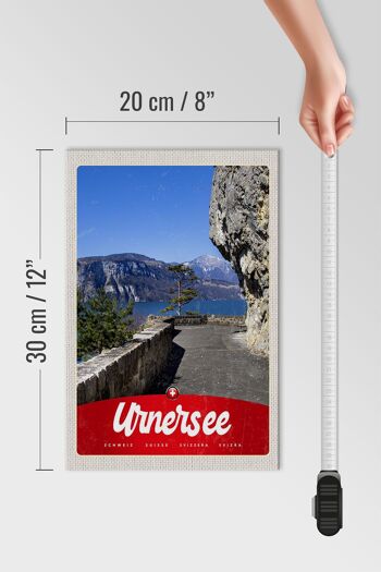Panneau en bois voyage 20x30cm Lac d'Urner Suisse Europe vacances 4