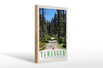 Panneau en bois voyage 20x30cm Tamangur Suisse nature arbres forestiers 1