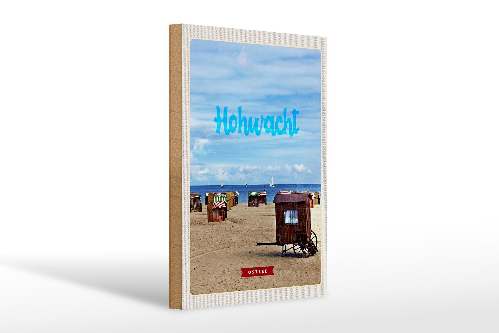 Wooden sign travel 20x30cm Hochwacht Baltic Sea boats