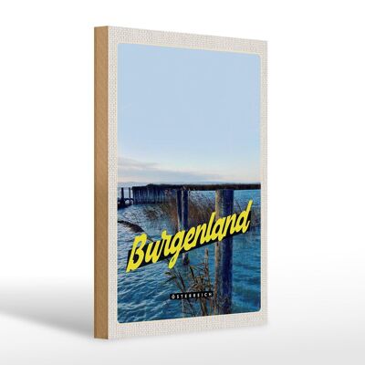 Holzschild Reise 20x30cm Burgenland Österreich Strand Urlaub