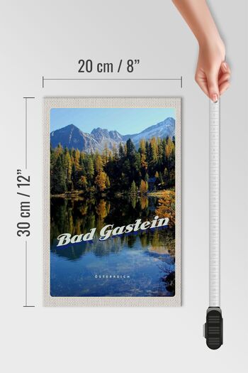 Panneau en bois voyage 20x30cm Bad Gastein Autriche Lac Forêt 4