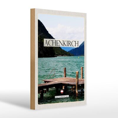 Cartello in legno da viaggio 20x30 cm Achenkirch Austria vacanza in famiglia
