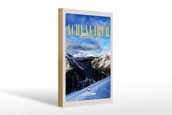 Panneau en bois voyage 20x30cm Achenkirch Autriche vacances au ski 1