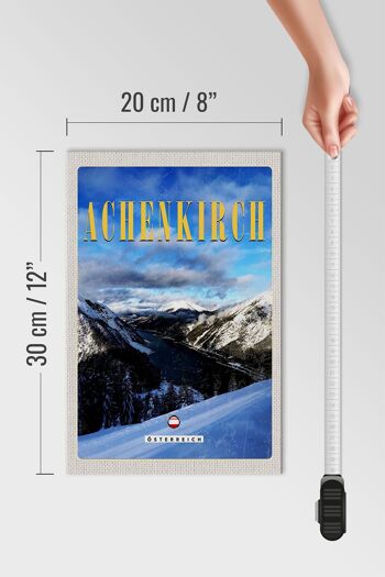 Panneau en bois voyage 20x30cm Achenkirch Autriche vacances au ski 4