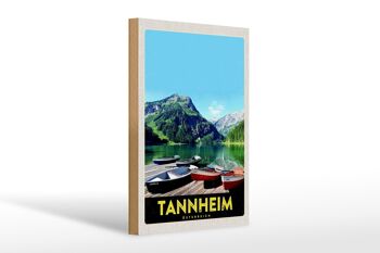 Panneau en bois voyage 20x30cm Tannheim Autriche randonnée nature 1