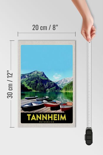 Panneau en bois voyage 20x30cm Tannheim Autriche randonnée nature 4