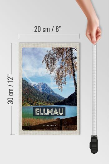 Panneau en bois voyage 20x30cm Ellmau Autriche montagnes lac nature 4