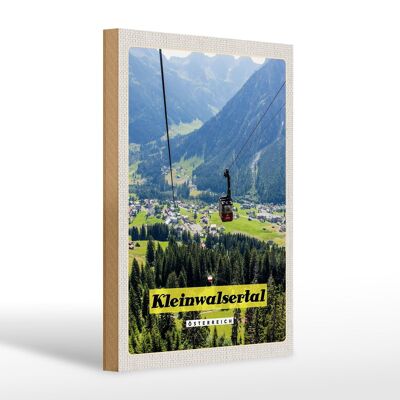Cartel de madera viaje 20x30cm Góndola Kleinwalsertal Austria