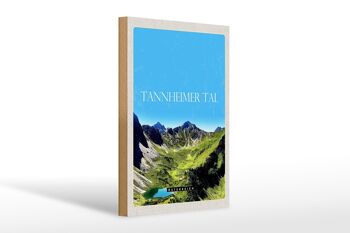 Panneau en bois voyage 20x30cm Vallée de Tannheimer Autriche montagnes 1