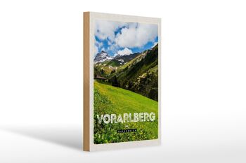 Panneau en bois voyage 20x30cm Vorarlberg Autriche forêts nature 1