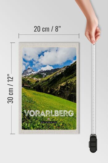 Panneau en bois voyage 20x30cm Vorarlberg Autriche forêts nature 4