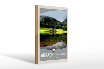 Panneau en bois voyage 20x30cm Aurach près des forêts naturelles de Kitzbühel 1