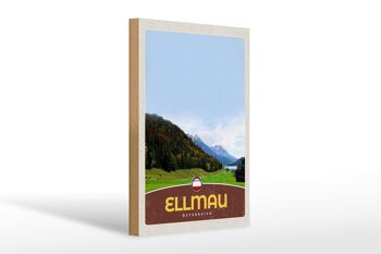 Panneau en bois voyage 20x30cm Ellmau Autriche nature vacances en forêt 1
