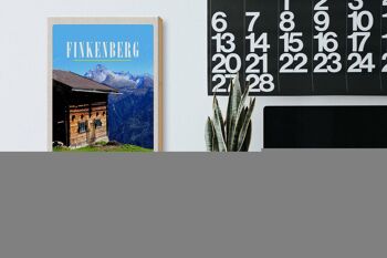 Panneau en bois voyage 20x30cm Finkenberg maison nature randonnée en montagne 3