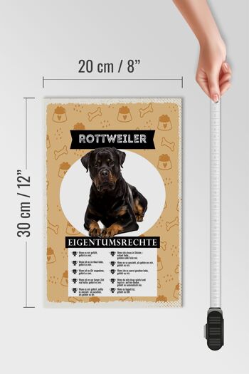Panneau en bois indiquant un cadeau pour les droits de propriété du Rottweiler, 20x30cm 4