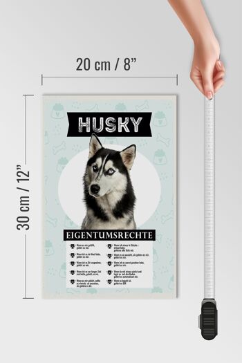 Panneau en bois indiquant un cadeau pour les droits de propriété Husky, 20x30cm 4