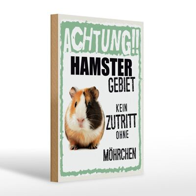 Holzschild Spruch 20x30cm Tiere Achtung Hamster Gebiet