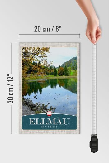 Panneau en bois voyage 20x30cm Ellmau Autriche nature lac vacances 4