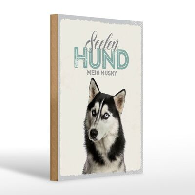 Cartello in legno animali 20x30 cm cane dell'anima il mio regalo husky