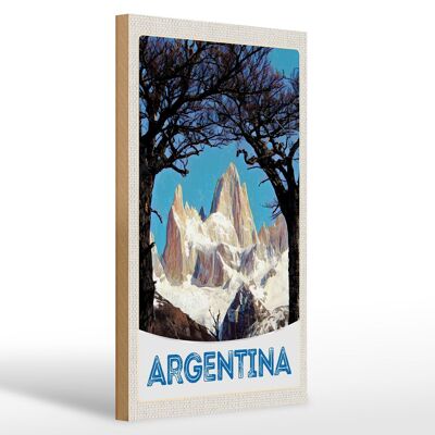 Cartello in legno da viaggio 20x30 cm Escursione sulle montagne Argenwoodenien