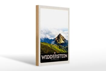 Panneau en bois voyage 20x30cm Widderstein Autriche montagnes nature 1