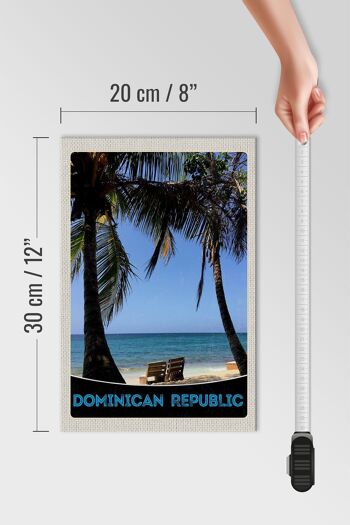 Panneau en bois voyage 20x30cm plage République Dominicaine 4