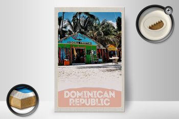 Panneau en bois voyage 20x30cm République Dominicaine Beach Shop 2