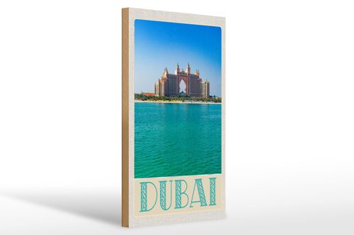 Holzschild Reise 20x30cm Dubai Strand Meer Moschee Sonne