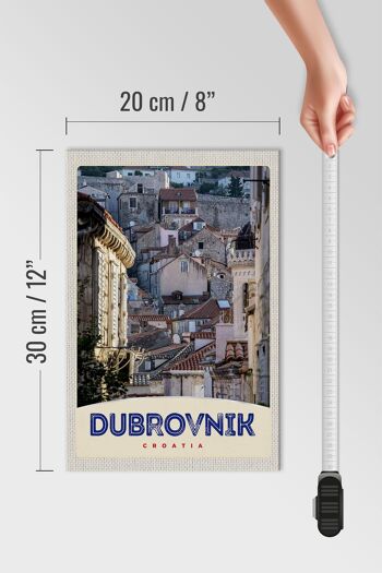 Panneau en bois voyage 20x30cm vue de la ville de Dubrovnik Croatie 4