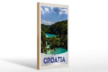 Panneau en bois voyage 20x30cm Croatie mer nature vacances montagnes 1
