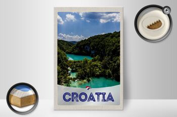 Panneau en bois voyage 20x30cm Croatie mer nature vacances montagnes 2