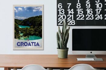 Panneau en bois voyage 20x30cm Croatie mer nature vacances montagnes 3