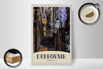 Panneau en bois voyage 20x30cm décoration escalier Dubrovnik Croatie 2