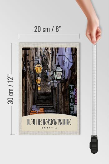 Panneau en bois voyage 20x30cm décoration escalier Dubrovnik Croatie 4