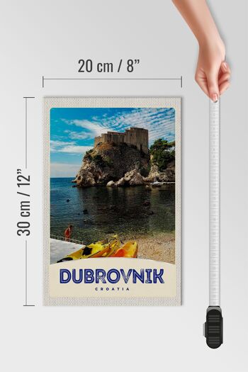 Panneau en bois voyage 20x30cm Dubrovnik Croatie architecture marine 4