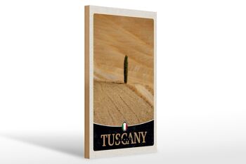 Panneau en bois voyage 20x30cm Toscane Italie désert arbre sable signe 1