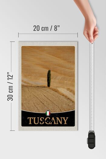 Panneau en bois voyage 20x30cm Toscane Italie désert arbre sable signe 4