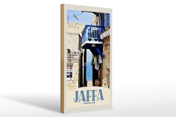 Panneau en bois voyage 20x30cm Jaffa Jérusalem Israël ville mer 1