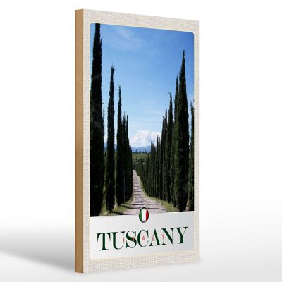 Letrero de madera viaje 20x30cm Toscana Italia avenida letrero de camino