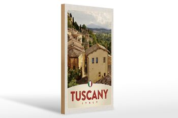 Panneau en bois voyage 20x30cm Toscane Italie maisons aperçu décoration 1